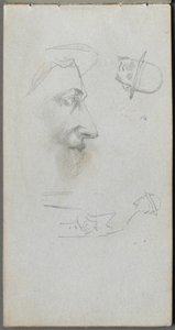 Szkicownik, strona 14: Figury. autorstwa Jean Louis Ernest Meissonier