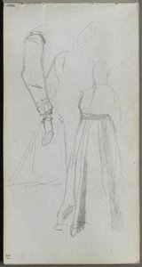 Szkicownik, strona 31: Studium postaci. autorstwa Jean Louis Ernest Meissonier