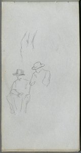 Szkicownik, strona 32: Studium postaci. autorstwa Jean Louis Ernest Meissonier