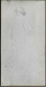 Szkicownik, strona 35: Studium głowy. autorstwa Jean Louis Ernest Meissonier