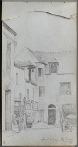 Szkicownik, strona 39: Scena uliczna. autorstwa Jean Louis Ernest Meissonier