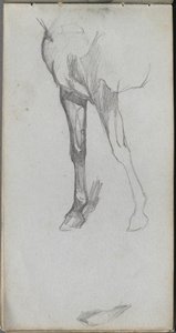Szkicownik, strona 66: Studium konia. autorstwa Jean Louis Ernest Meissonier