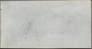 Szkicownik, strona 77: Studium postaci autorstwa Ernest Meissonier