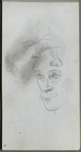 Szkicownik, strona 81: Studium twarzy autorstwa Ernest Meissonier