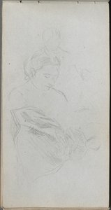 Szkicownik, strona 82: Studium postaci. autorstwa Jean Louis Ernest Meissonier