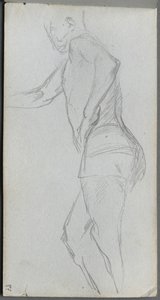 Szkicownik, strona 87: Studium postaci. autorstwa Jean Louis Ernest Meissonier
