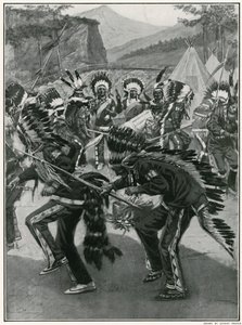 Malowniczy taniec Czerwonych Indian autorstwa Ernest Prater