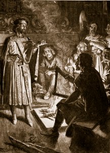 Król Kanut i poeta, ilustracja z „Hutchinson