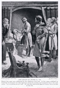 Śmierć Henryka II AD1189, 1920 autorstwa Ernest Prater