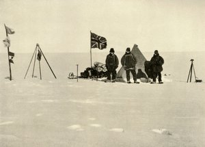 „Obóz bożonarodzeniowy na płaskowyżu”, grudzień 1908, 1909 autorstwa Ernest Shackleton