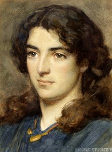 Głowa dziewczyny, 1910 (wc na papierze)