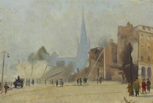 Broadgate Coventry po nalocie, listopad 1940, 1940-44 autorstwa Ernest Townsend