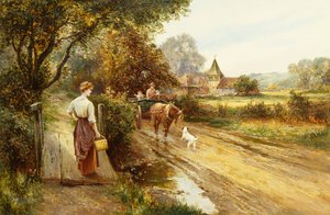 Spotkanie w drodze, ok. 1900 (olej na płótnie)