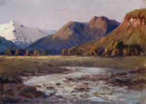 Mieszkania leżące między płaskowyżami w południowych Andach autorstwa Ernest William Christmas