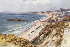 Bournemouth Pier and Sands z Eastcliff (kolor lito) autorstwa Ernest William Haslehust