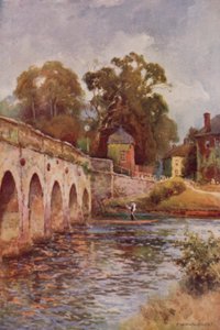Clopton Bridge, Stratford-on-Avon (kolor lito) autorstwa Ernest William Haslehust