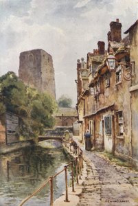 Fisher Row i Remains of Oxford Castle (kolor lito)