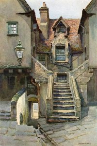 In White Horse Close (kolor lito) autorstwa Ernest William Haslehust