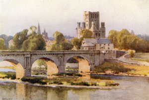 Kelso: The River Tweed i Abbey Ruins (kolor lito)