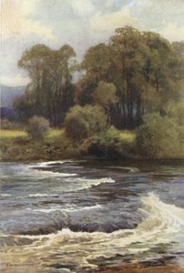 Wodospady Monnington (kolor lito) autorstwa Ernest William Haslehust