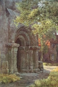 Ganek Norman, Wieża św. Wawrzyńca (kolor lito) autorstwa Ernest William Haslehust