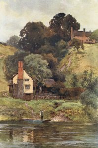 Dyke Offy w Bridge Sollers (kolor lito) autorstwa Ernest William Haslehust