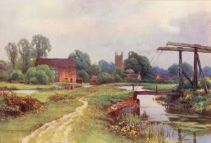 Tamiza: Cricklade (kolorowa litografia) autorstwa Ernest William Haslehust