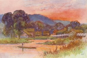 Tamiza: Streatley (druk kolorowy) autorstwa Ernest William Haslehust