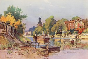 Tamiza: Sunbury (kolorowa litografia) autorstwa Ernest William Haslehust