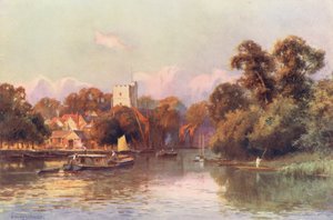 Tamiza: Twickenham (kolorowa litografia) autorstwa Ernest William Haslehust