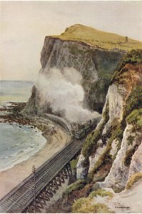 Klif Szekspira, Dover (kolor lito) autorstwa Ernest William Haslehust