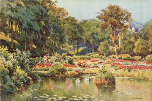 Ogrody św. Leonarda (kolor lito) autorstwa Ernest William Haslehust