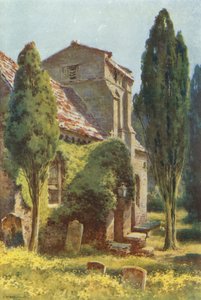 Kościół Studland (kolor lito) autorstwa Ernest William Haslehust