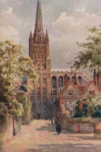 The Cathedral Precincts, Norwich (kolor lito)