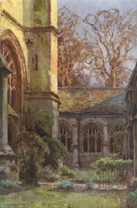 The Cloisters, Winchester College (kolor lito) autorstwa Ernest William Haslehust