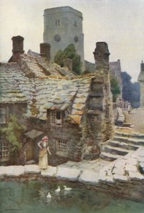 The Mill Pond, Old Swanage (członkowie kolorowi) autorstwa Ernest William Haslehust
