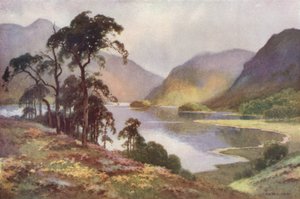 Thirlmere i Helvellyn (kolor lito) autorstwa Ernest William Haslehust