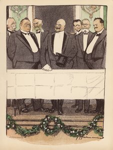 Ilustracja dla Berliner Balle von Rideamus (kolorowa litografia) autorstwa Ernst (after) Heilemann