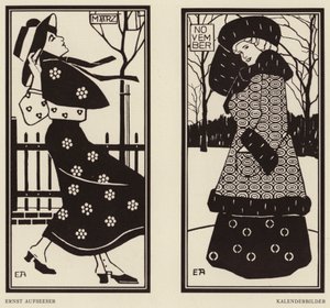 Zdjęcia do kalendarza (litografia) autorstwa Ernst Aufseeser
