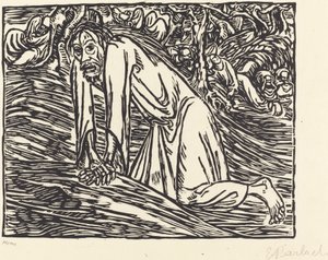 Chrystus w Getsemani, 1919. autorstwa Ernst Barlach