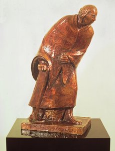 Stara kobieta z laską, 1913 (brąz)