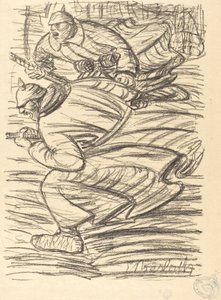 Napaść, opublikowana 1915. autorstwa Ernst Barlach