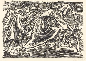 Łapacz psów, 1919. autorstwa Ernst Barlach