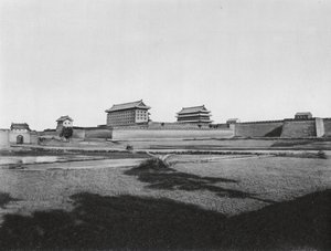 Sianfu, Pei men, Shensi, północna brama Sianfu, stolica prowincji (zdjęcie czarno-białe) autorstwa Ernst Boerschmann