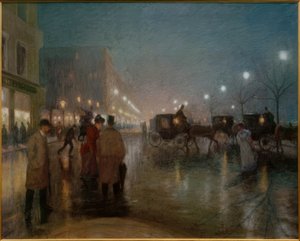 Hamburg, Jungfernstieg wieczorem