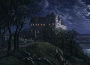 Zamek Scharfenberg nocą, 1827