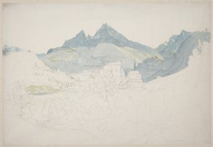 Berchtesgaden ze szczytem Watzmannu w oddali autorstwa Ernst Fries