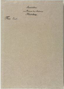 Sześć widoków zamku w Heidelbergu: Wrapper