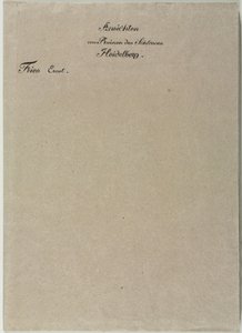 Sześć widoków zamku w Heidelbergu: opakowanie , 1820. autorstwa Ernst Fries