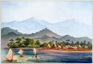 Wieś, Sumatra, Indonezja, 1906 autorstwa Ernst Haeckel